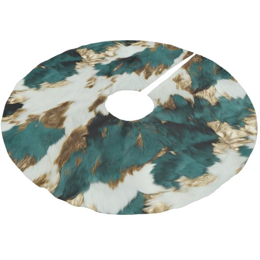 Groen Wit Goud Kerstboom Rok (Gekanteld)