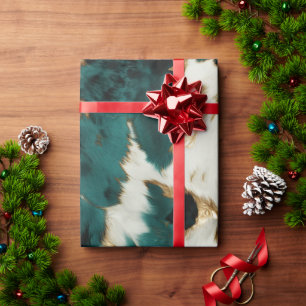 Groen Wit Goud Luipaard Cadeaupapier