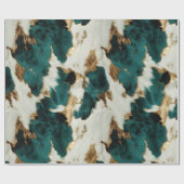 Groen Wit Goud Luipaard Cadeaupapier (Vlak)