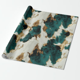 Groen Wit Goud Luipaard Cadeaupapier