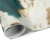 Groen Wit Goud Luipaard Cadeaupapier (Rol Hoek)