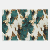 Groen Wit Goud Luipaard Inpakpapier Vel (Voorkant 2)