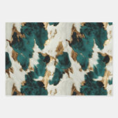 Groen Wit Goud Luipaard Inpakpapier Vel (Voorkant)