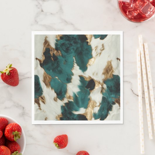 Groen Wit Goud Luipaard Servet (Insitu)