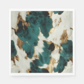 Groen Wit Goud Luipaard Servet (Voorkant)