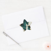 Groen Wit Goud Luipaard Ster Sticker (Envelop)