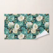 Groen Wit Goud Roos Bloemen Bad Handdoek (Handdoek)