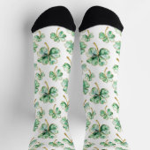 Groen Wit Goud Shamrocks St. Patrick's Day Sokken (Top)