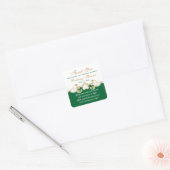 Groen Wit Goud Shamrocks Vrijgezellenfeest Sticker (Envelop)