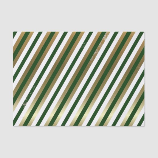 Groen, wit, gouden diagonaal papier met streep (Voorkant)