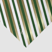 Groen, wit, gouden diagonaal papier met streep (Detail)
