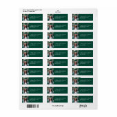 Groen Wit Graduation Cap Klasse van 2025 Etiket (Full Sheet)