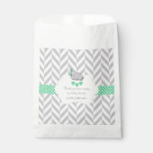 Groen, wit grijs Baby shower Bedankzakje (Voorkant)