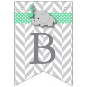 Groen, wit grijs Baby shower Vlaggetjes (Derde vlag)