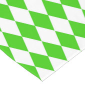 Groen Wit Harlequin Diamonds Checkers Design Korte Tafelloper (Hoek)