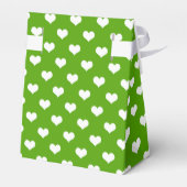 Groen Wit Hartjes Design  Bedankdoosjes (Achterkant)