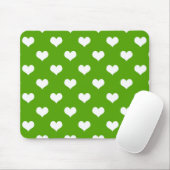 Groen Wit Hartjes Design Muismat (Met muis)