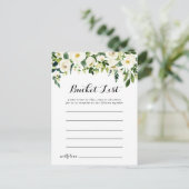 Groen Wit Herfst Bloemen Bucket List Kaarten (Staand voorkant)