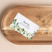 Groen Wit Herfst Bloemen Huwelijkscadeau Registry Informatiekaartje