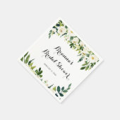 Groen Wit Herfst Bloemen Vrijgezellenfeest Servet (Hoek)