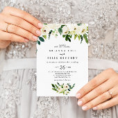 groen wit herfst bloemenbruiloft Casual Kaart