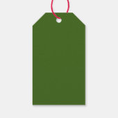 groen wit herfst bloemenbruiloft dank u cadeaulabel (Achterkant)