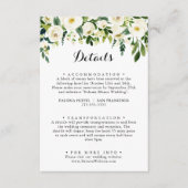 groen wit herfst bloemenbruiloft details informatiekaartje (Voorkant)