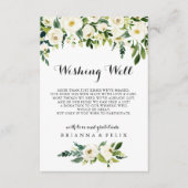 groen wit herfst bloemenbruiloft goed wensen informatiekaartje (Voorkant)