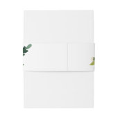 groen wit herfst bloemenmonogram bruiloft uitnodigingen wikkel (Achterkant Voorbeeld)