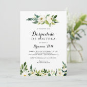 groen wit herfst bloemenspaans Vrijgezellenfeest Kaart (Staand voorkant)