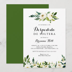 groen wit herfst bloemenspaans Vrijgezellenfeest Kaart