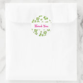 Groen & Wit Hibiscus Bloemen Partij Sticker (Tas)