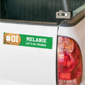 Groen wit honkbalteam bumpersticker (Op Truck)