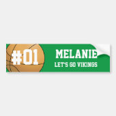 Groen wit honkbalteam bumpersticker (Voorkant)