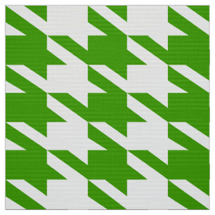 Groen & Wit Houndstooth Naadloos Patroon Stof