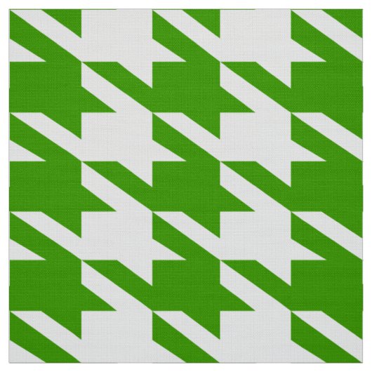 Groen & Wit Houndstooth Naadloos Patroon Stof (Swatch)