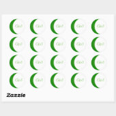 Groen/Wit Houten Graan Envelop Stickers (Vel)