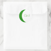 Groen/Wit Houten Graan Envelop Stickers (Tas)
