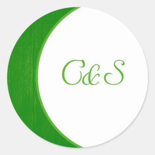 Groen/Wit Houten Graan Envelop Stickers