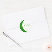 Groen/Wit Houten Graan Envelop Stickers (Envelop)