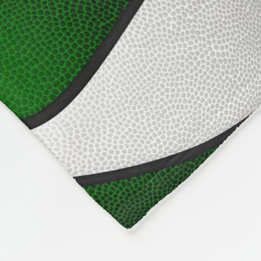groen wit Ik hou van basketbalteamkleuren Fleece B (Hoek)
