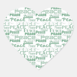 Groen Wit Inspirerend Vrede Hart Sticker