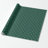 Groen wit karton met kerstinslag cadeaupapier (Uitgerold)