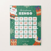 Groen Wit Kerstmis Bingo Jigsaw Puzzel (Verticaal)