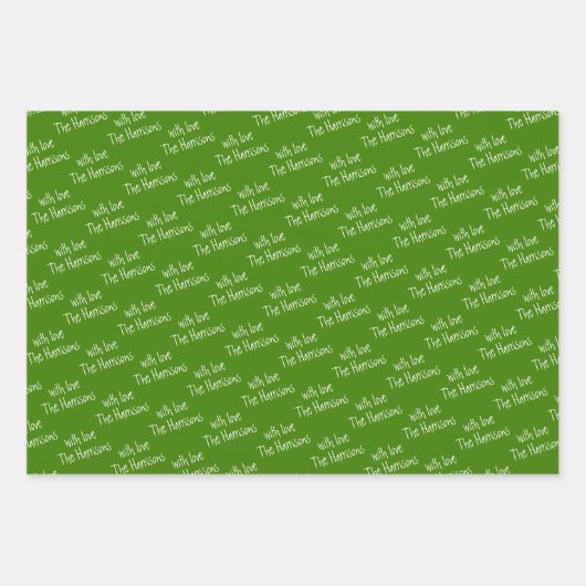 Groen | wit | Kerstmis Inpakpapier Vel (Voorkant 2)