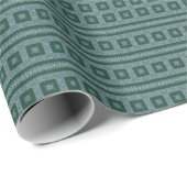 Groen wit kerstpatroonpatroon cadeaupapier (Rol Hoek)
