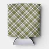 GROEN WIT KERSTPLAID PATROON BLIKJESKOELER (Voorkant)