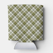 GROEN WIT KERSTPLAID PATROON BLIKJESKOELER (Achterkant)