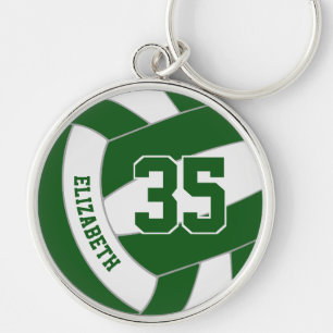 Groen Wit kinder Team Kleuren Custom Volleybal Sleutelhanger