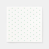 groen wit klein poodots patroonpapier servet (Voorkant)